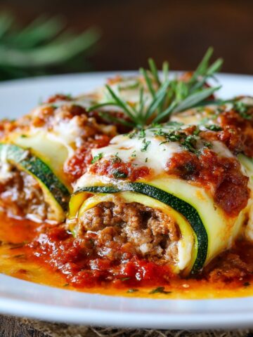Zucchini Lasagna Roll-Ups (Low Carb)