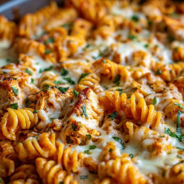 Buffalo Chicken Pasta Bake (One Pan)