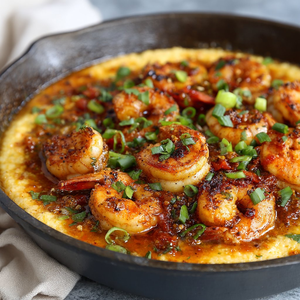 Cajun Shrimp and Grits Skillet Recipe