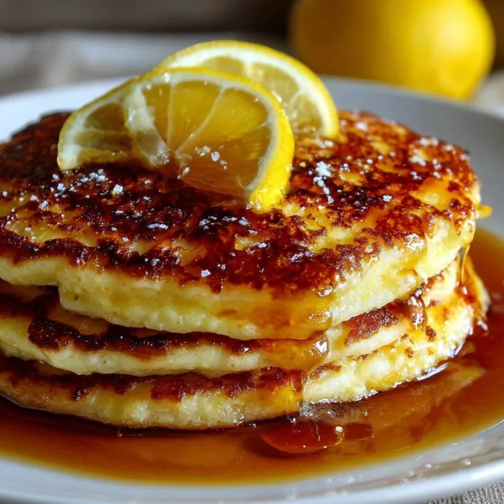 Lemon Ricotta Pancakes with Syrup