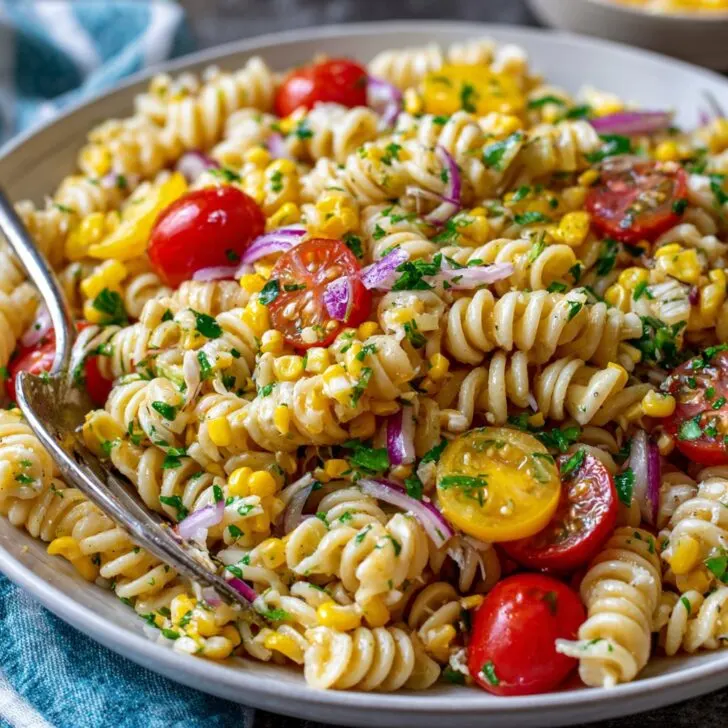Healthy Street Corn Pasta Salad