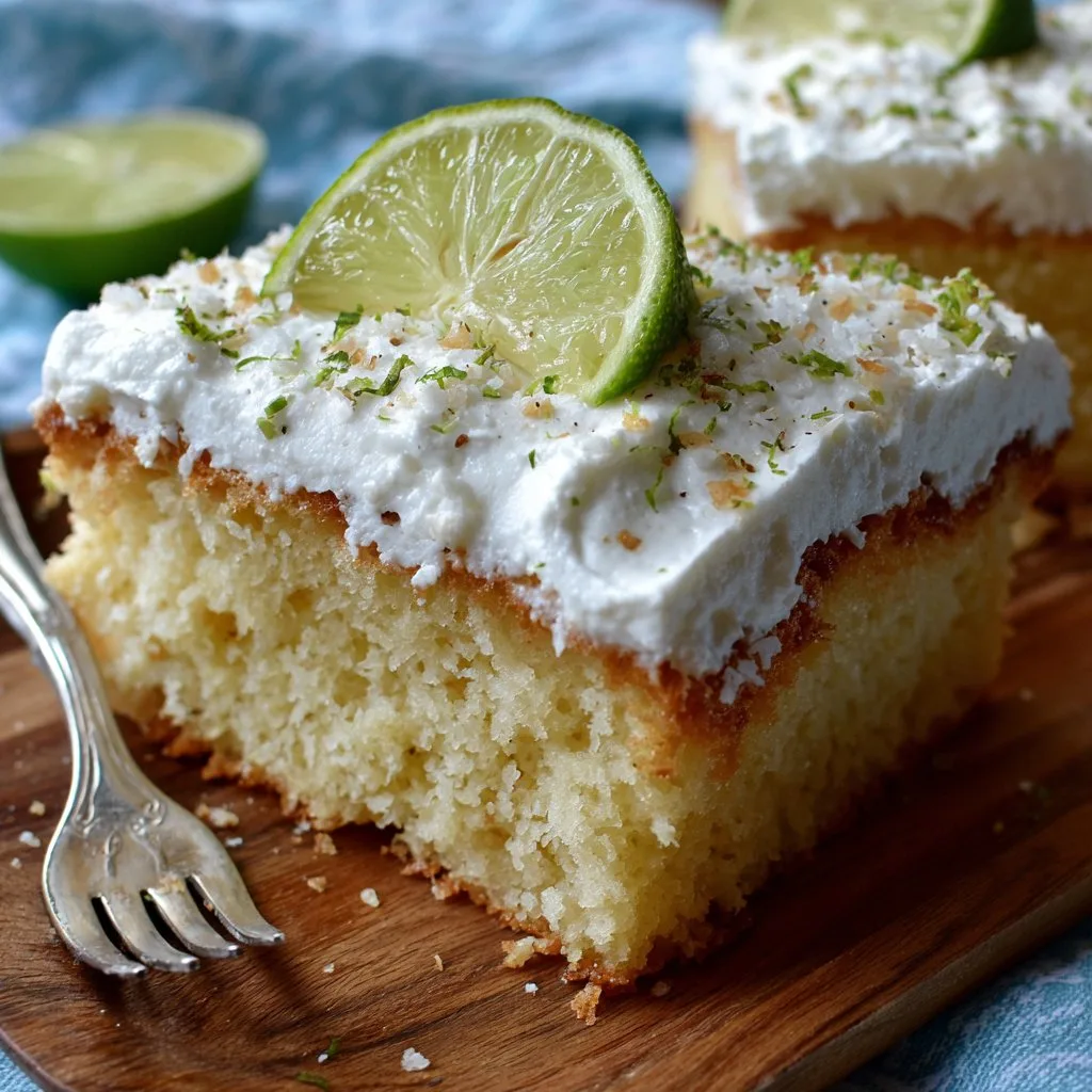 Coconut Lime Poke Cake