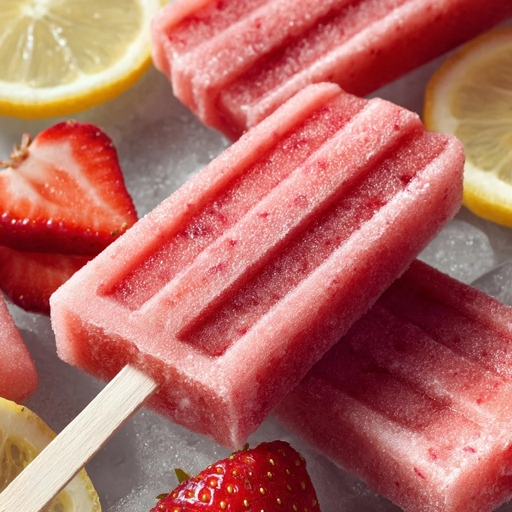 Strawberry Lemonade Popsicles