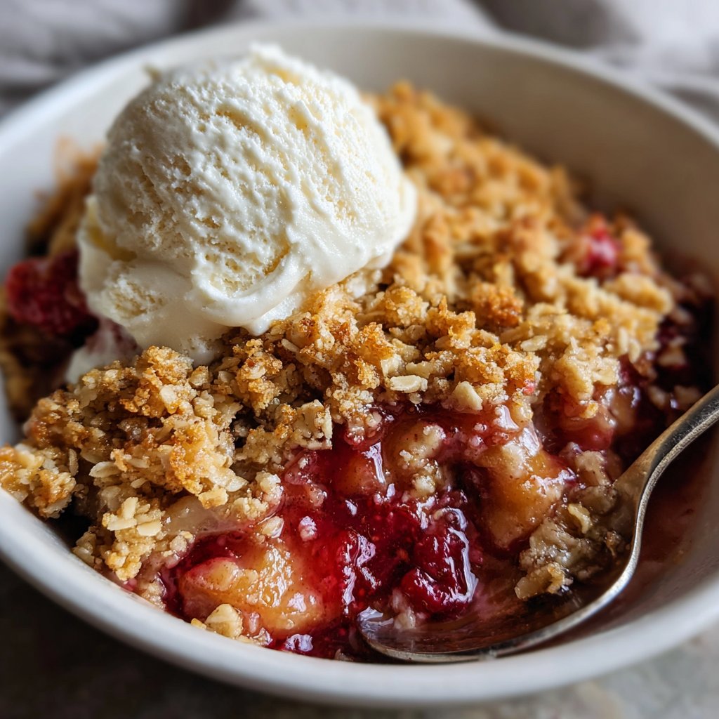 Peach Raspberry Crisp: My Go-To Summer Dessert Story Peach Raspberry Crisp