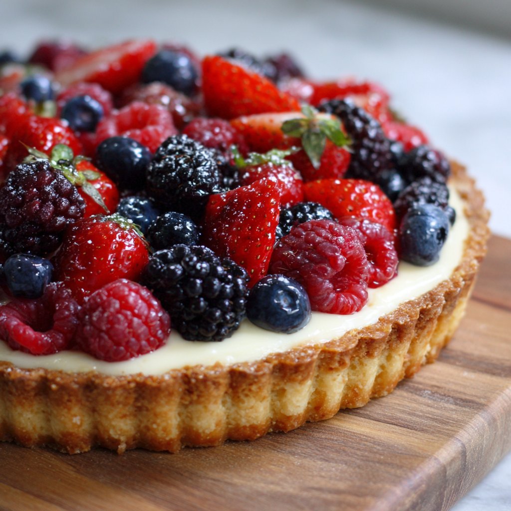 Fresh Berry Tart with Vanilla Custard