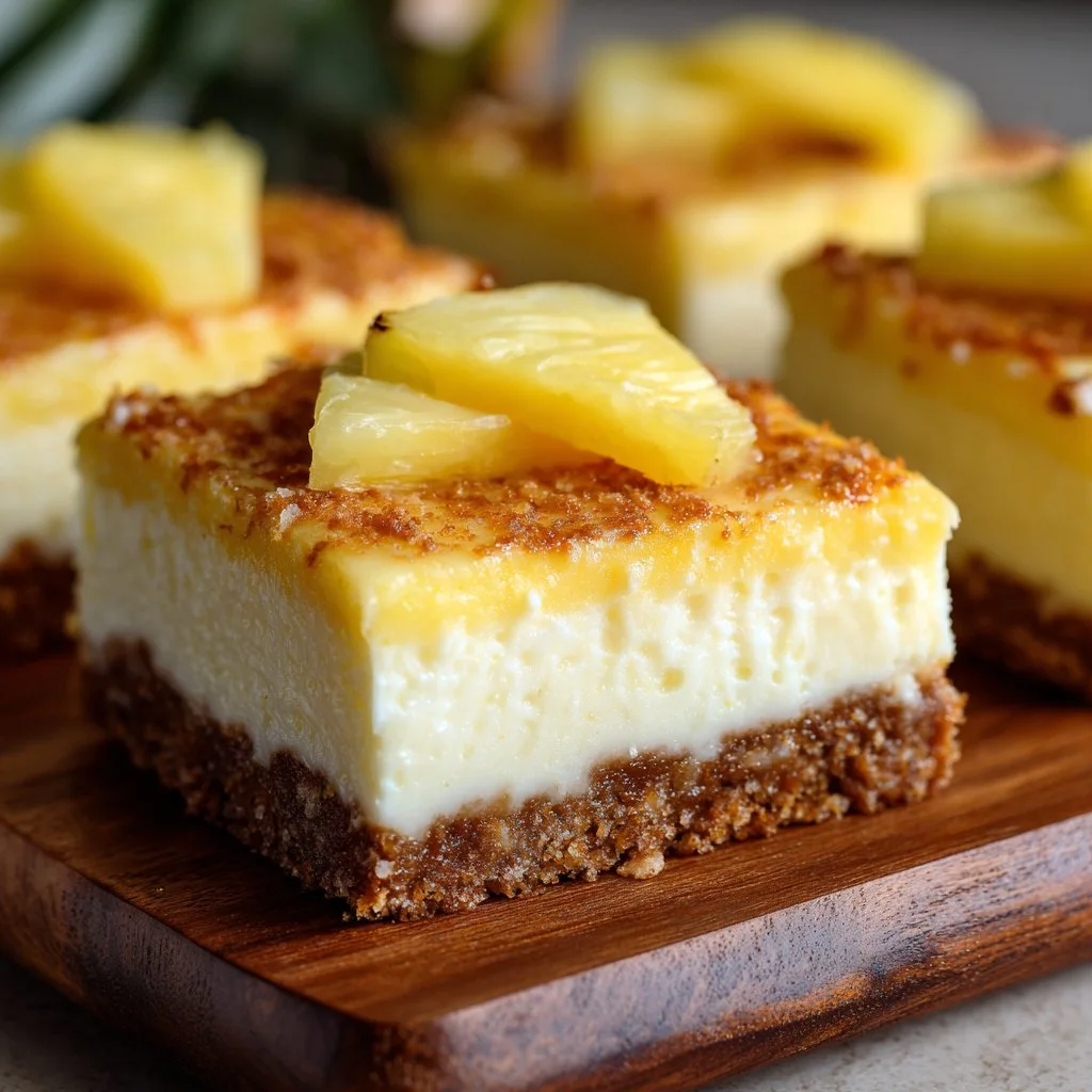 Pineapple Cheesecake Bars.