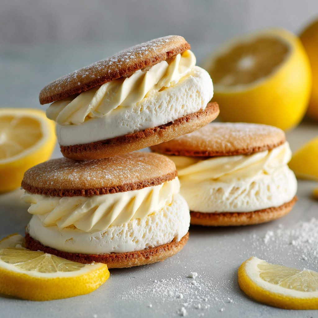 Lemon Ice Cream Sandwiches