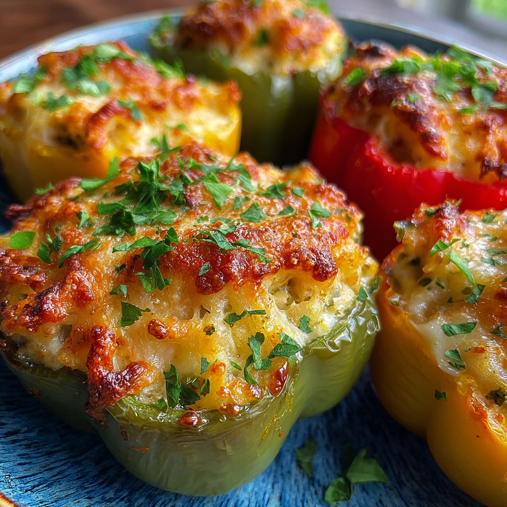Mac and Cheese Stuffed Peppers: My Favorite Cozy Comfort Food Mac and Cheese Stuffed Peppers