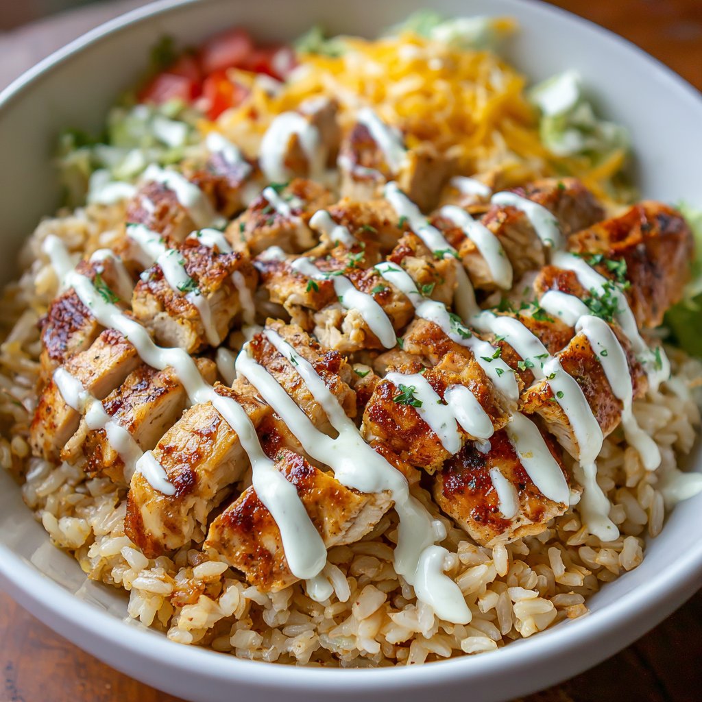 Chicken Bowl with Rice and Ranch Drizzle: My Easy, Cozy Go-To Chicken Bowl with Rice and Ranch Drizzle