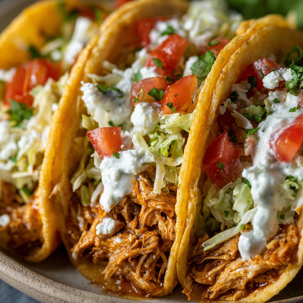 Crock Pot Chicken Tacos with Juicy Seasoned Filling Crock Pot Chicken Tacos with Juicy Seasoned Filling