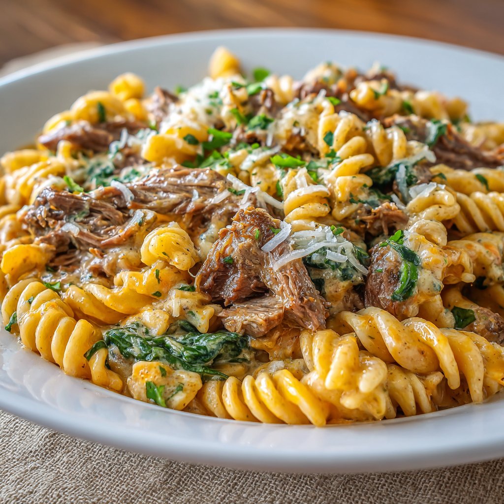 Crockpot Cheesy Ranch Beef Pasta with Tender Chuck Roast Crockpot Cheesy Ranch Beef Pasta with Tender Chuck Roast