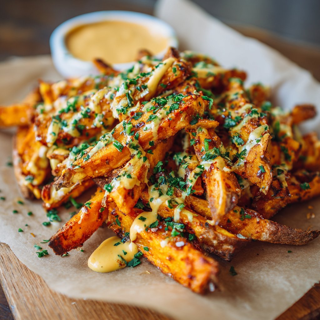 Seasoned Sweet Potato Fries with Chipotle Mayo Seasoned Sweet Potato Fries with Chipotle Mayo