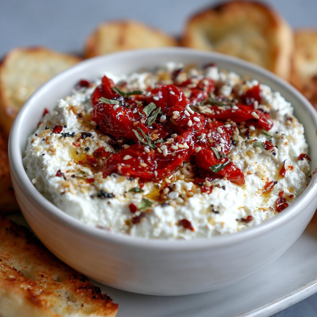 Whipped Feta Dip with Roasted Red Peppers Whipped Feta Dip with Roasted Red Peppers