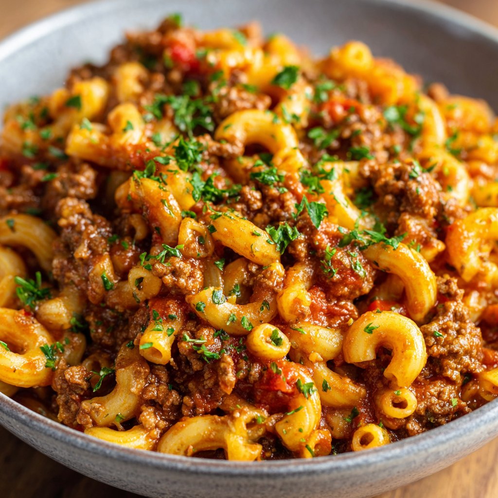 Classic Goulash with Ground Beef and Elbow Pasta Classic Goulash with Ground Beef and Elbow Pasta