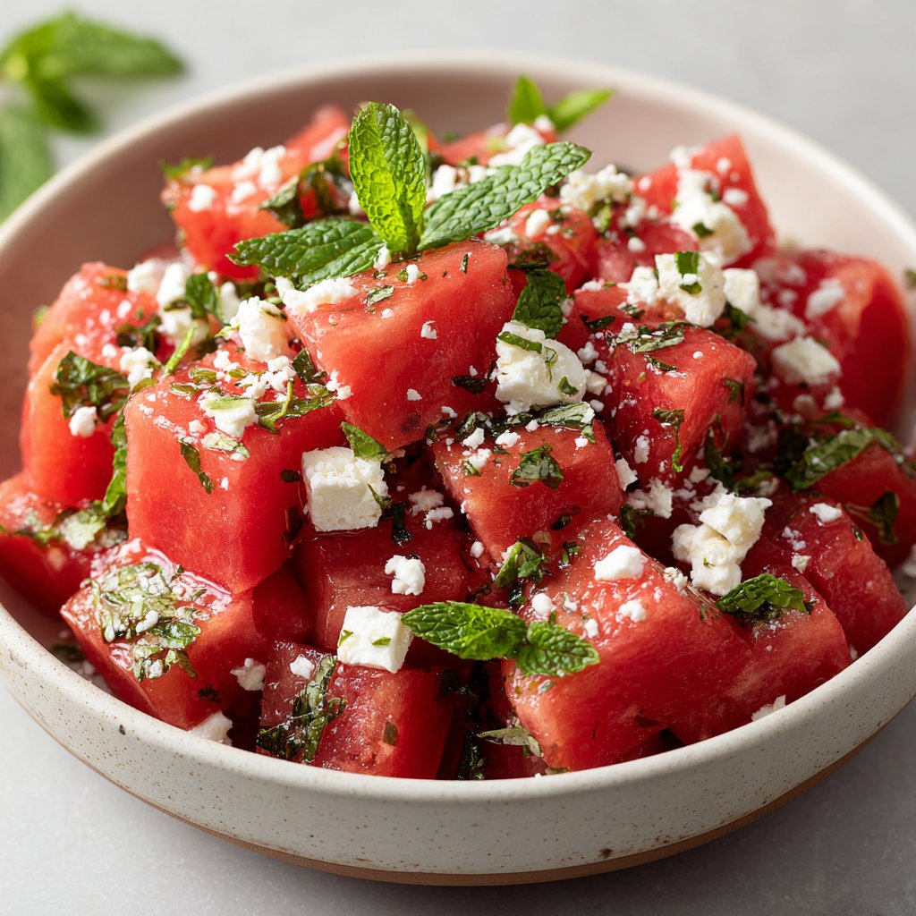Refreshing Watermelon Salad with Mint and Feta Refreshing Watermelon Salad with Mint and Feta