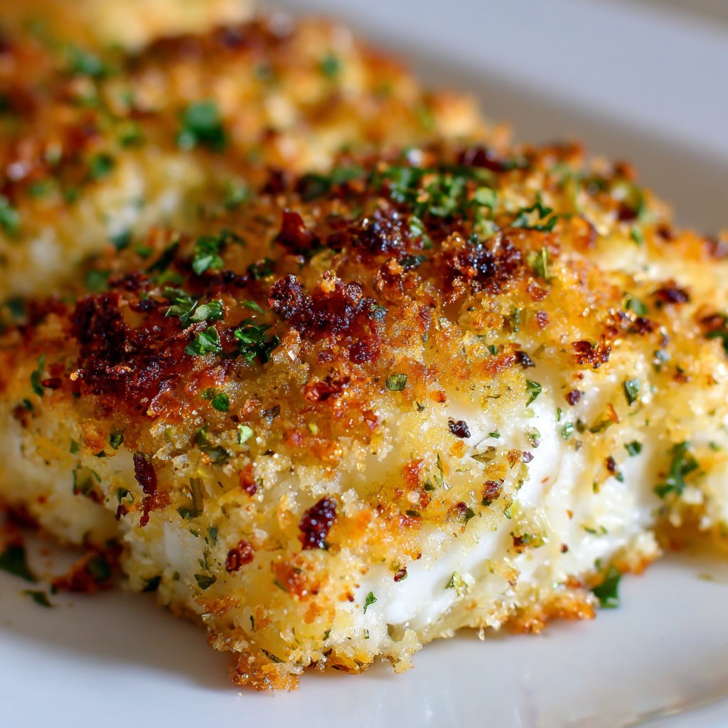 Oven-Baked Cod with Parmesan Crust Oven-Baked Cod with Parmesan Crust
