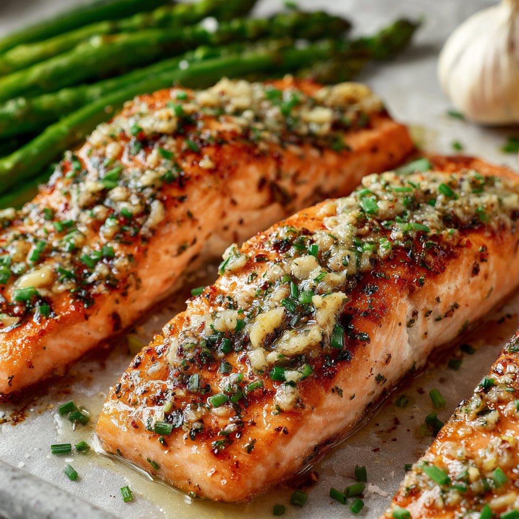 Honey Glazed Salmon with Garlic Butter Honey Glazed Salmon with Garlic Butter