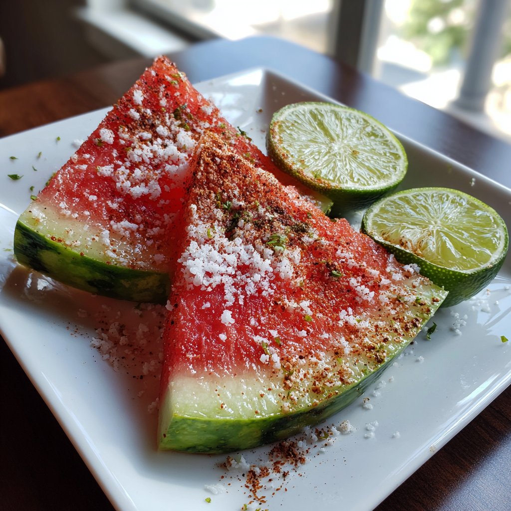 Watermelon Wedges with Tajín and Lime Juice Watermelon Wedges with Tajín and Lime Juice