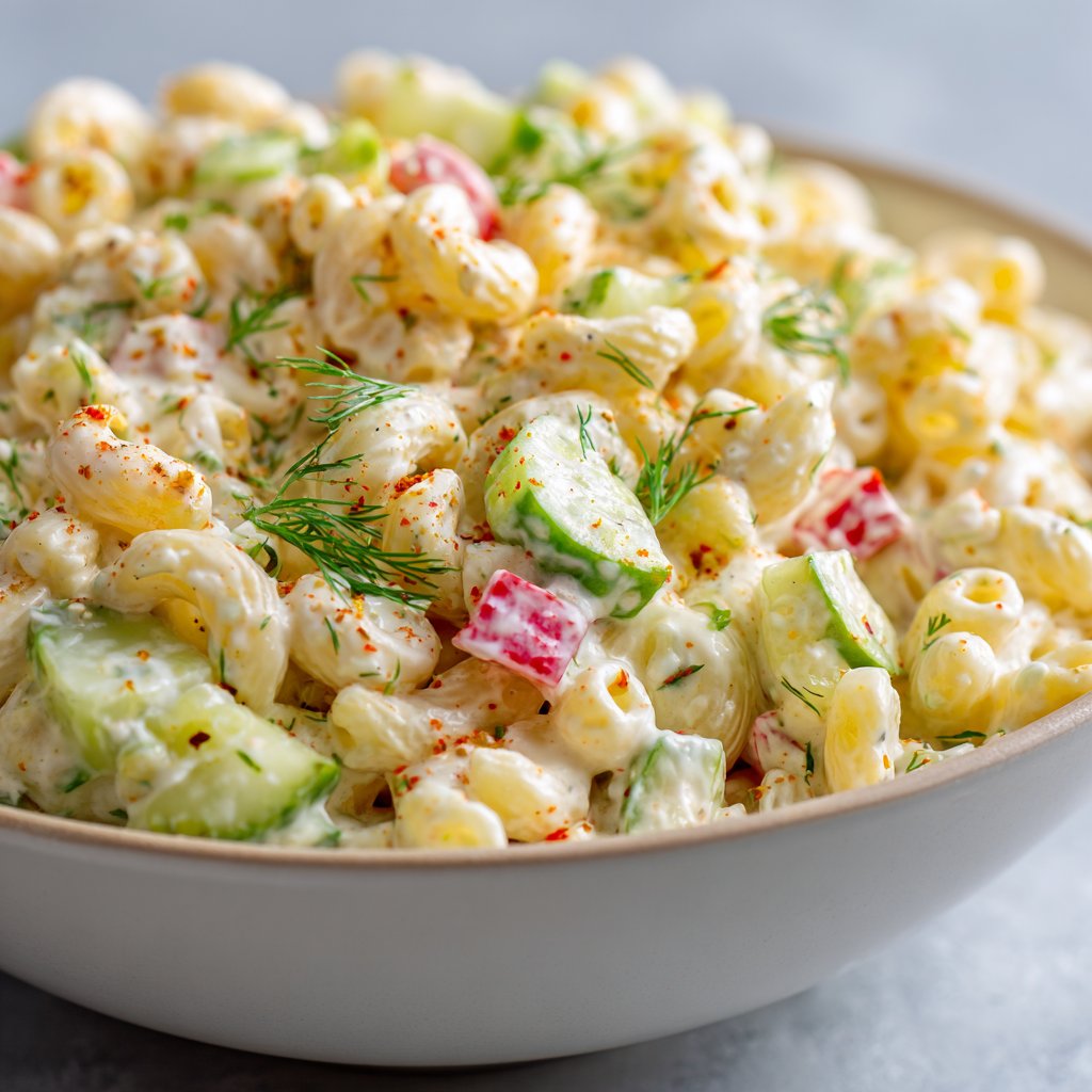 Macaroni Salad with Pickles and Creamy Mayo Dressing Macaroni Salad with Pickles and Creamy Mayo Dressing