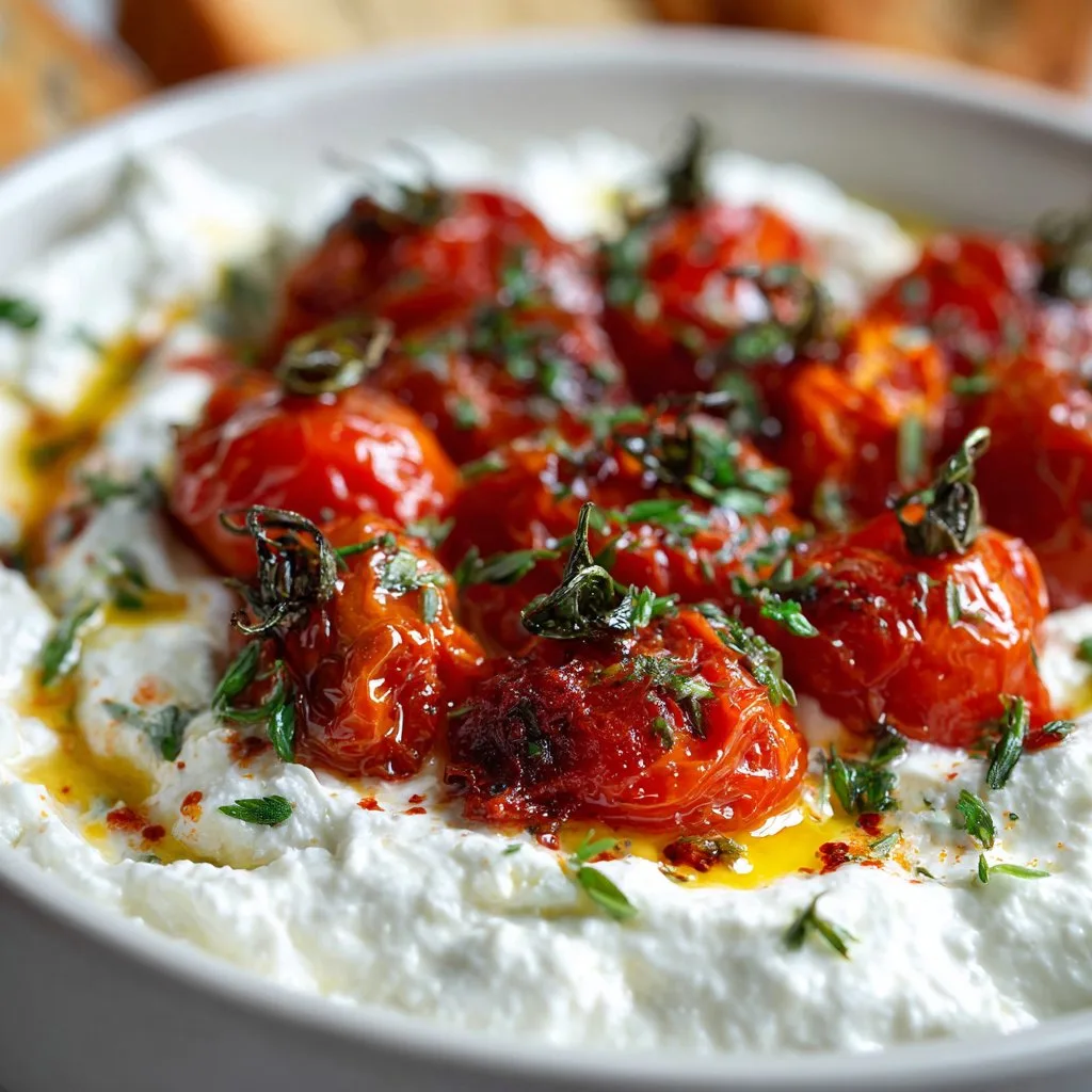Whipped Feta Dip with Roasted Cherry Tomatoes Whipped Feta Dip with Roasted Cherry Tomatoes