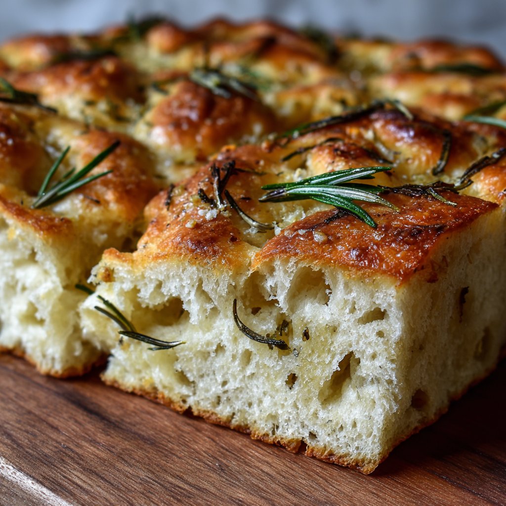 Garlic Rosemary Sourdough Focaccia Bread Garlic Rosemary Sourdough Focaccia Bread