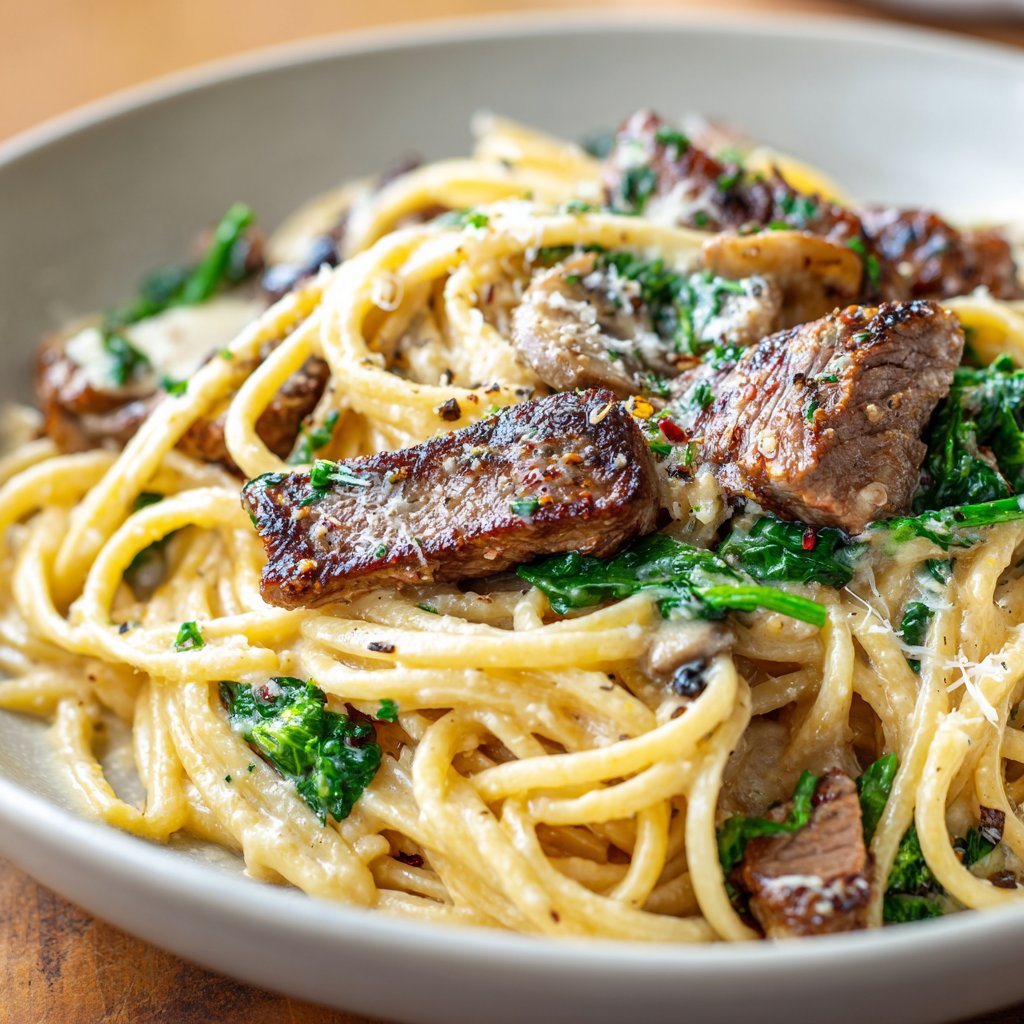 Creamy Garlic Butter Steak Pasta One-Pot Dinner Creamy Garlic Butter Steak Pasta One-Pot Dinner