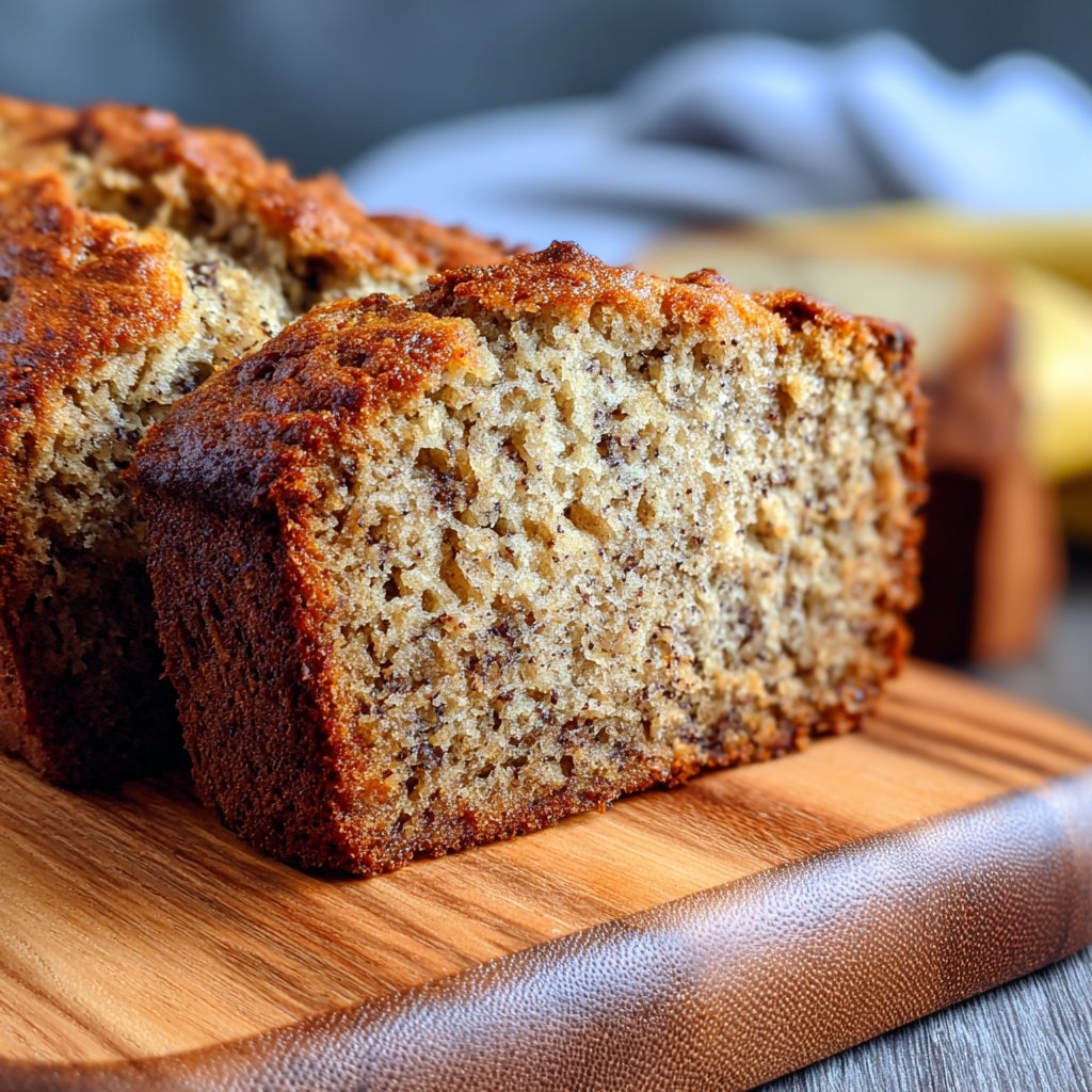 4 Ingredient Banana Bread with No Sugar Added