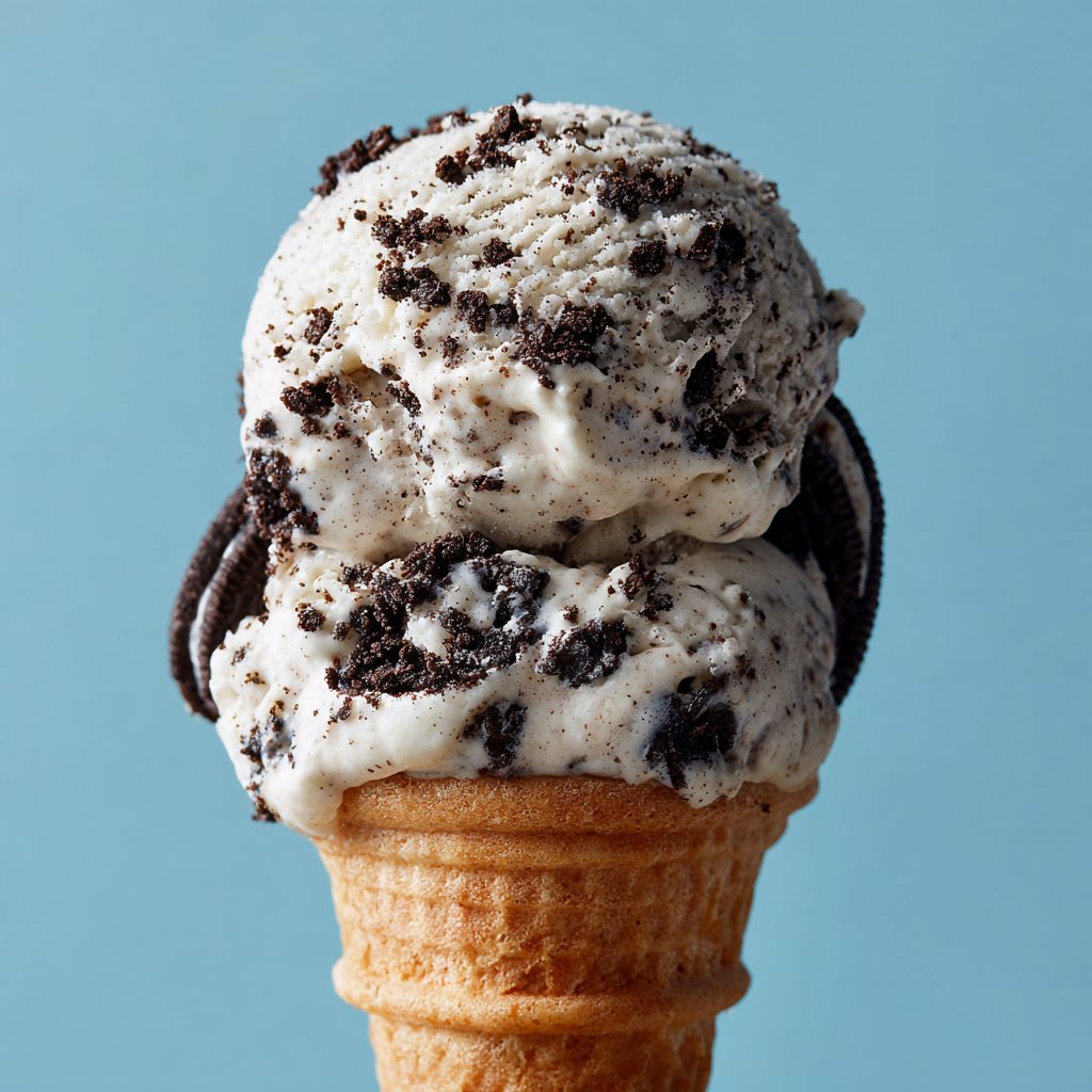 Oreo Ice Cream with Crushed Cookie Bits Oreo Ice Cream with Crushed Cookie Bits