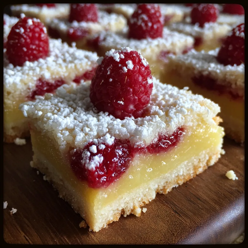 Lemon Raspberry Bars with Buttery Shortbread Base Lemon Raspberry Bars with Buttery Shortbread Base