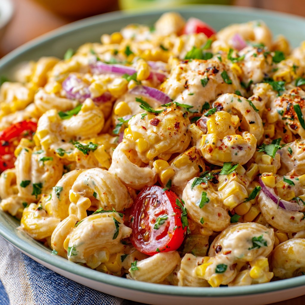 Street Corn Pasta Salad with Creamy Chili Dressing Street Corn Pasta Salad with Creamy Chili Dressing