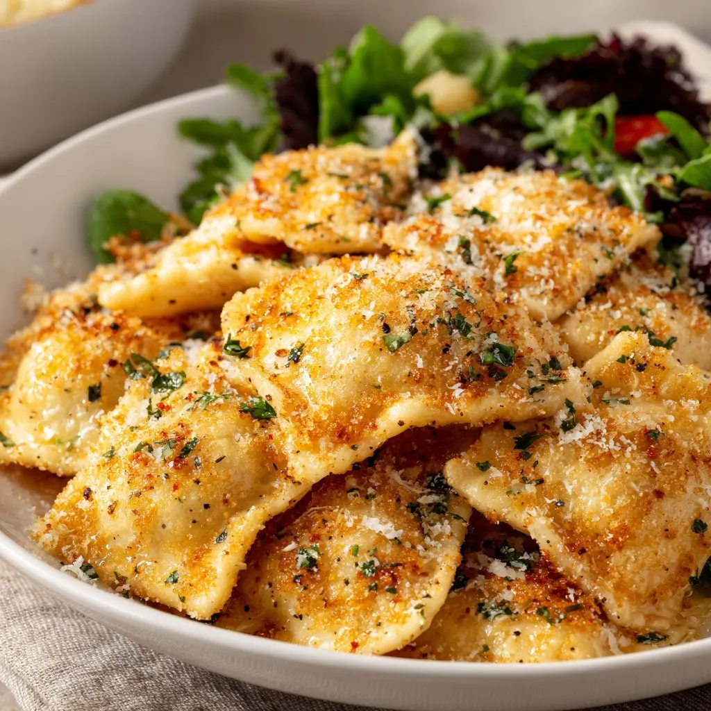 Air Fryer Ravioli with Parmesan Crunch Air Fryer Ravioli with Parmesan Crunch
