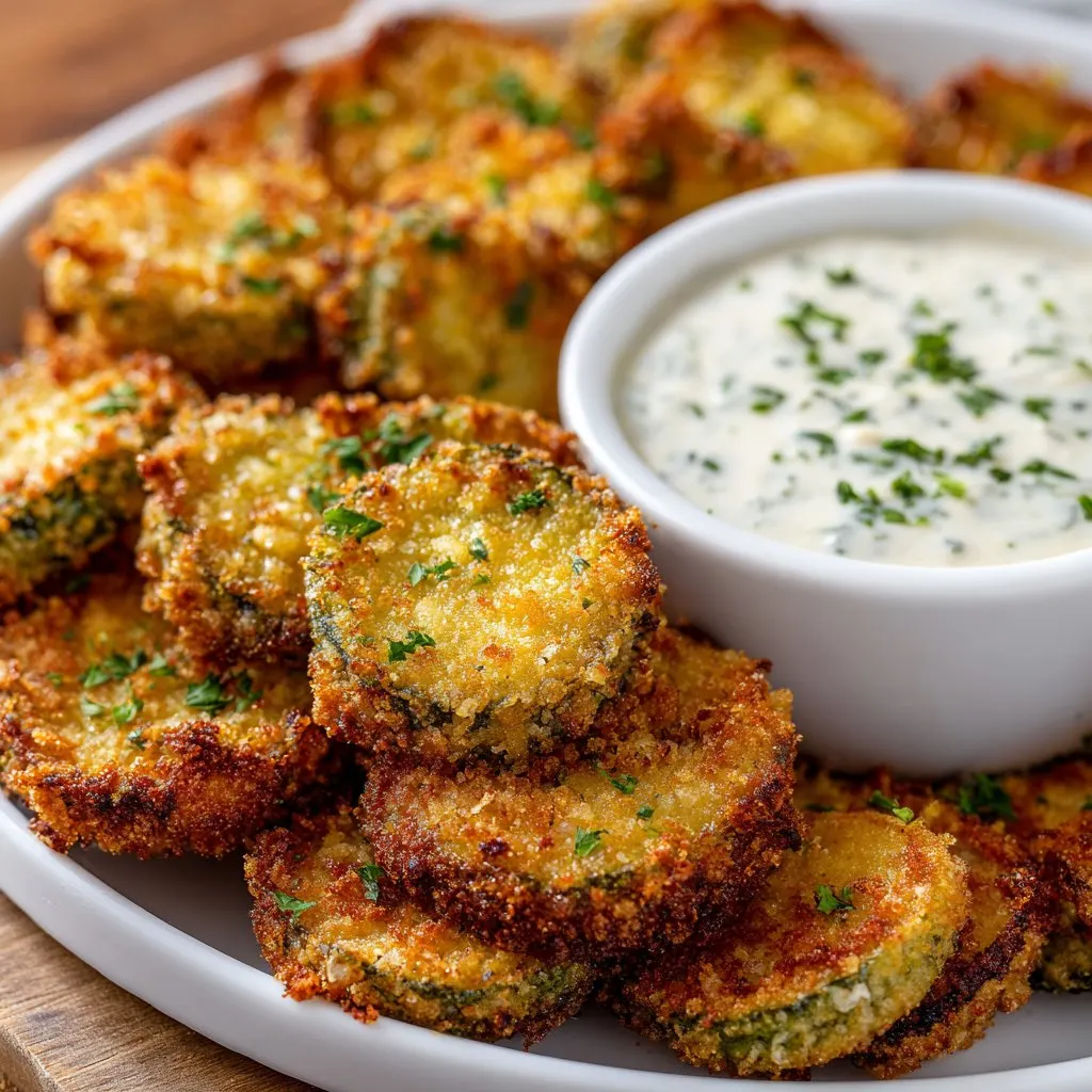 Air Fryer Fried Pickles with Ranch Dip Air Fryer Fried Pickles with Ranch Dip