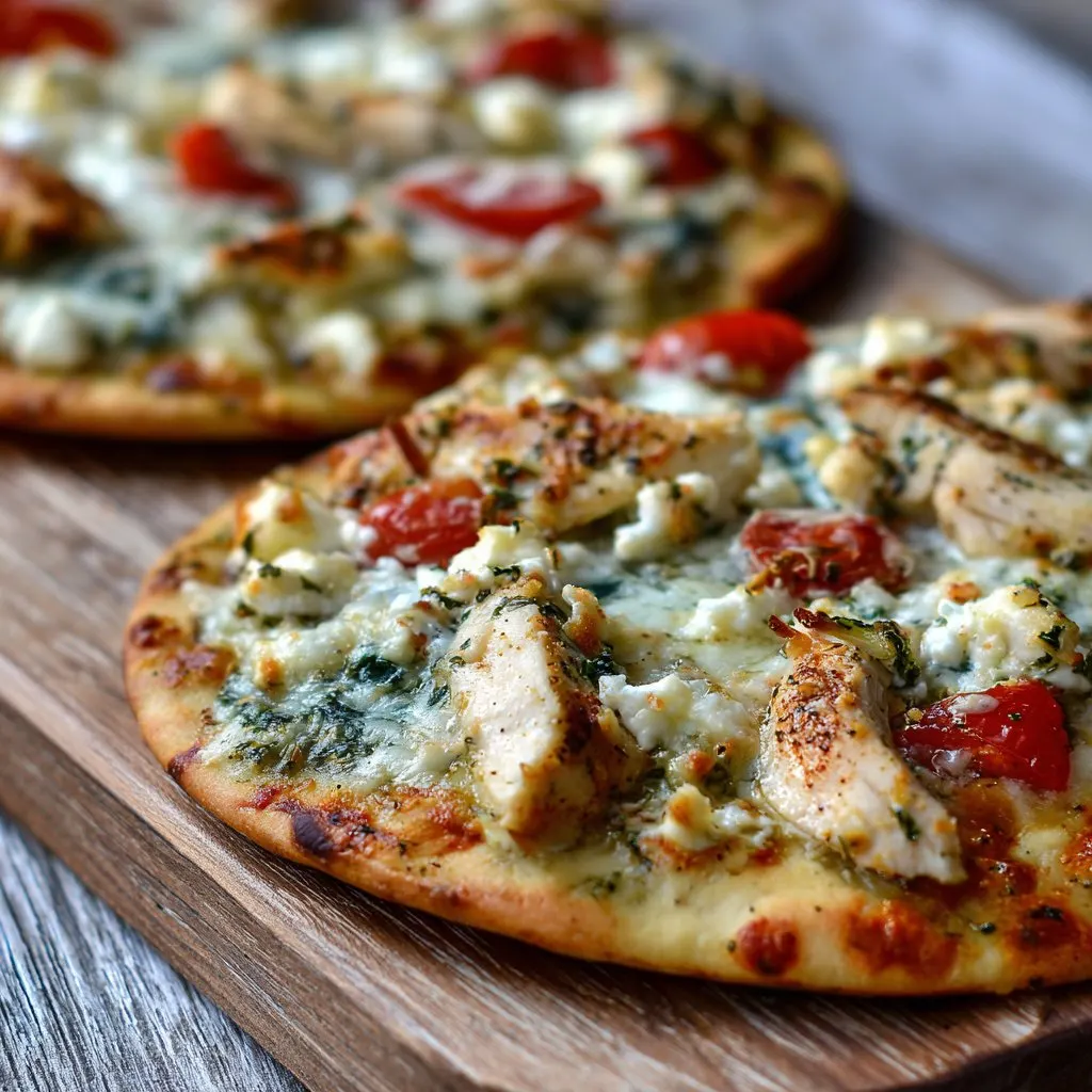 Tuscan Garlic Chicken Pita Pizzas in 30 Minutes Tuscan Garlic Chicken Pita Pizzas in 30 Minutes