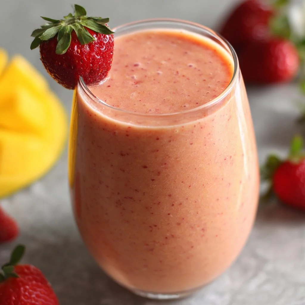 Strawberry Mango Smoothie with Greek Yogurt Strawberry Mango Smoothie with Greek Yogurt
