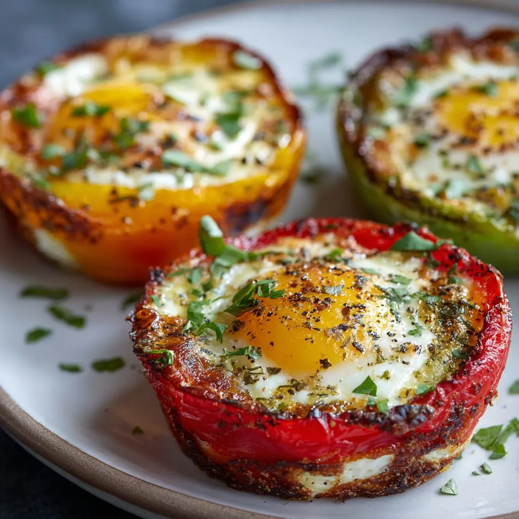Bell Pepper Egg Cups – Low Carb Breakfast Bell Pepper Egg Cups – Low Carb Breakfast