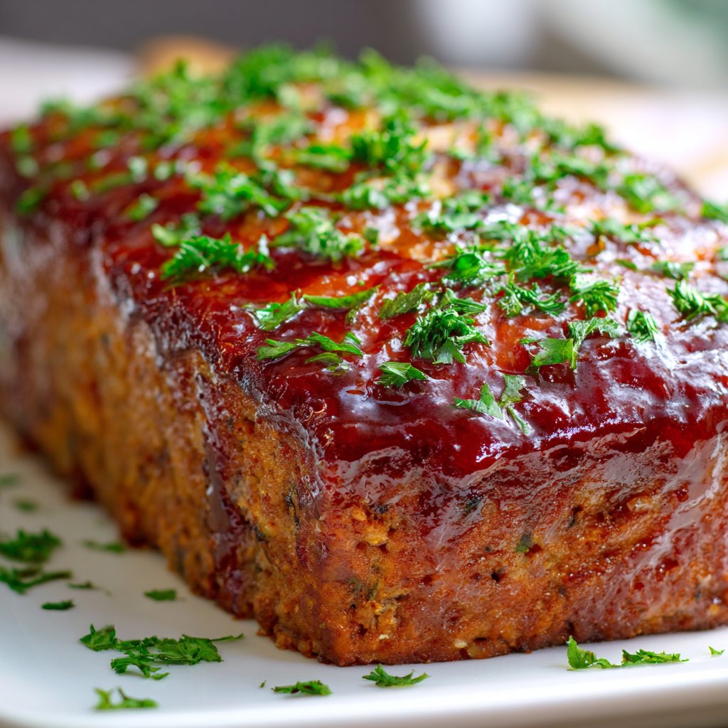 Classic Meatloaf with Tangy Glaze on Top Classic Meatloaf with Tangy Glaze on Top