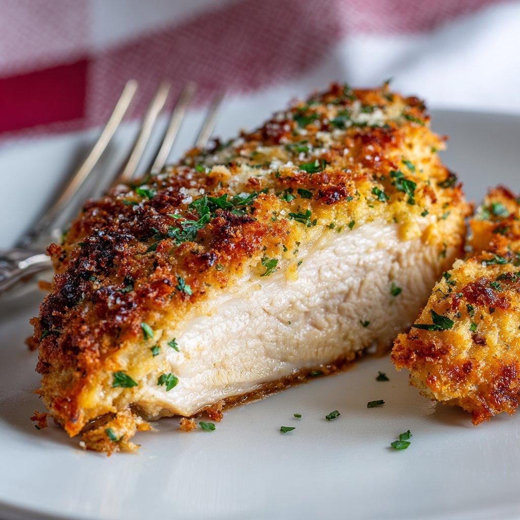 Baked Chicken Breast with Parmesan Crust