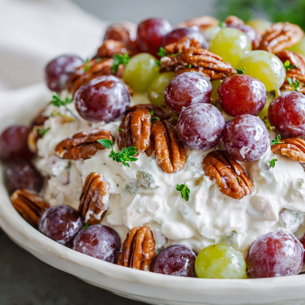 Grape Salad with Cream Cheese & Pecans Grape Salad with Cream Cheese & Pecans