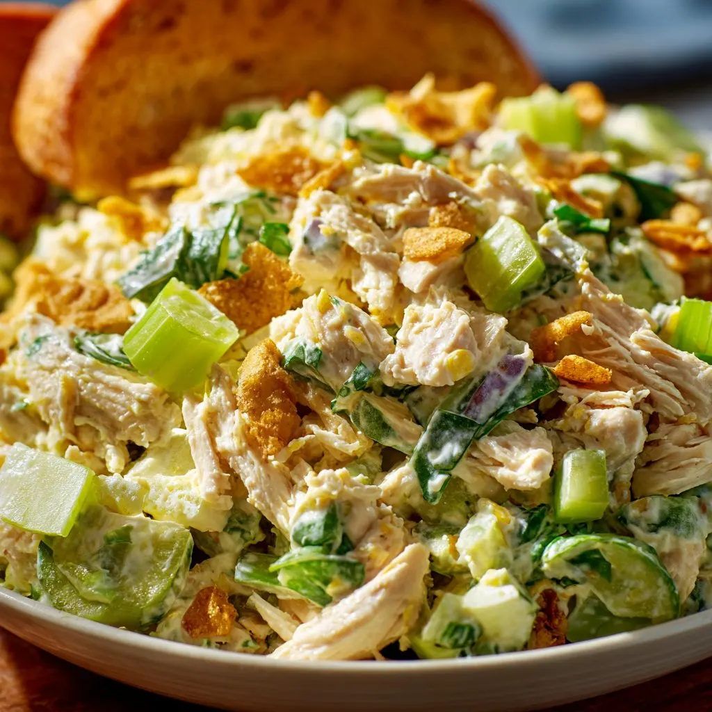 Classic Chicken Salad Recipe with Crunchy Celery