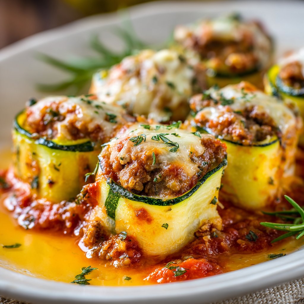 Zucchini Lasagna Rolls – Low Carb Dinner Idea Zucchini Lasagna Rolls – Low Carb Dinner Idea
