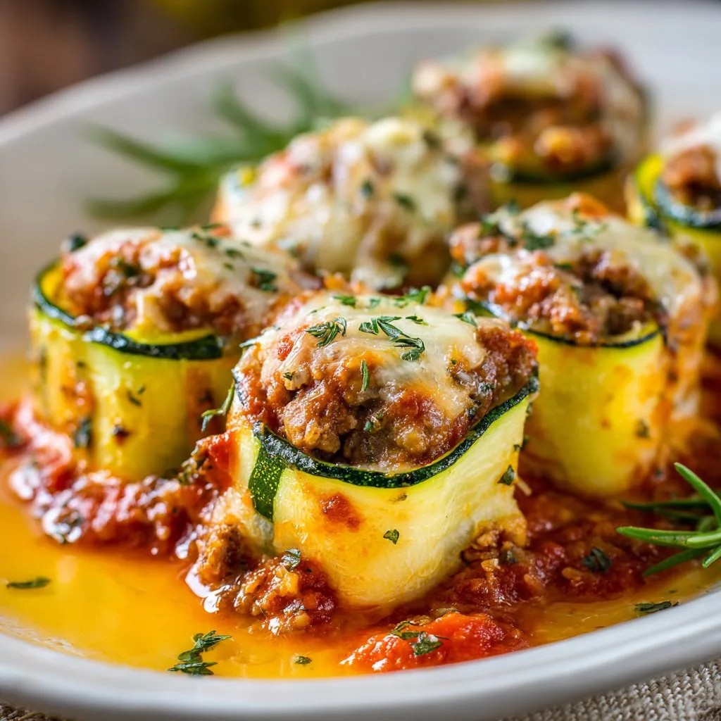 Zucchini Lasagna Rolls – Low Carb Dinner Idea Zucchini Lasagna Rolls – Low Carb Dinner Idea