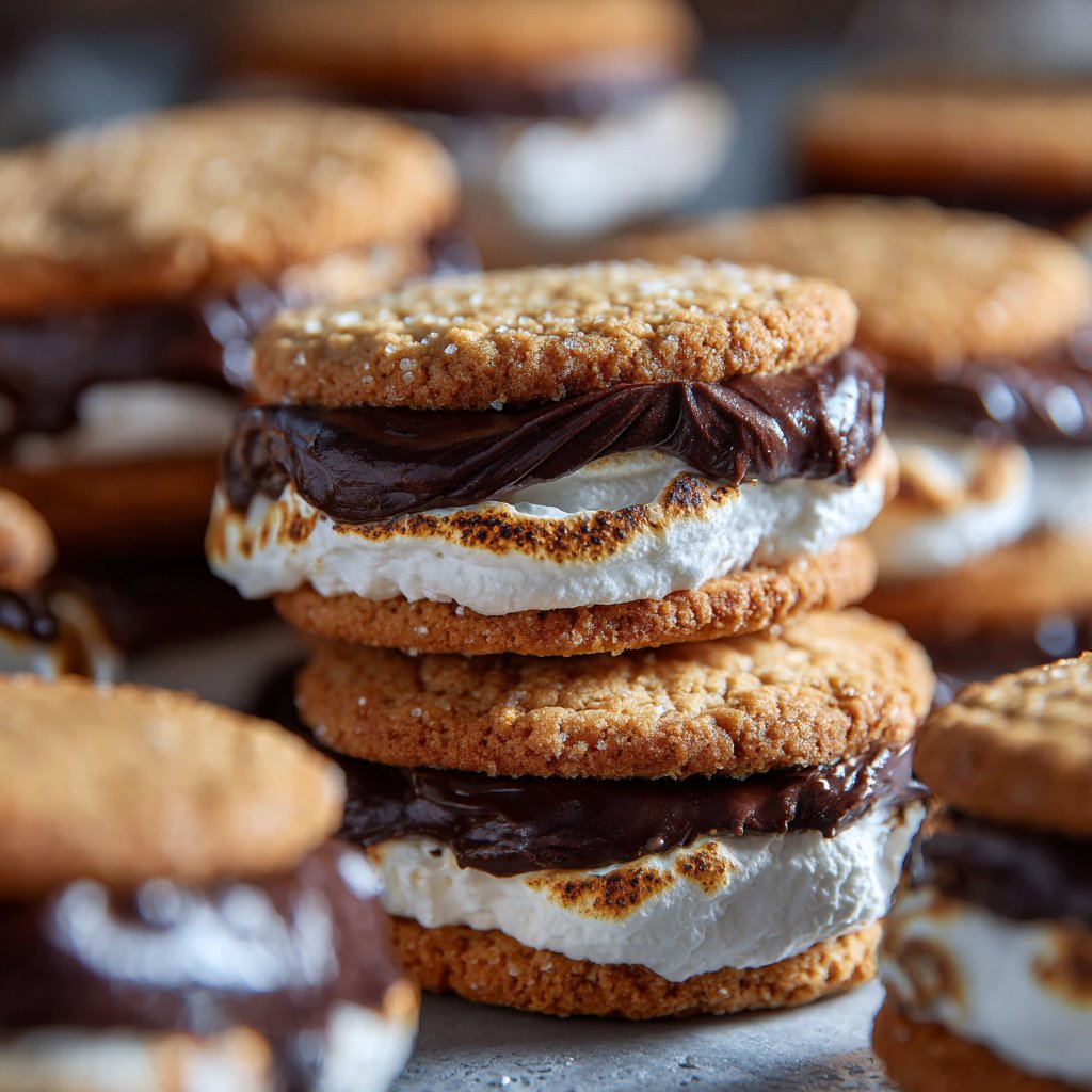 S’mores Cookies with Cream Cheese Filling – Crowd-Pleaser Dessert