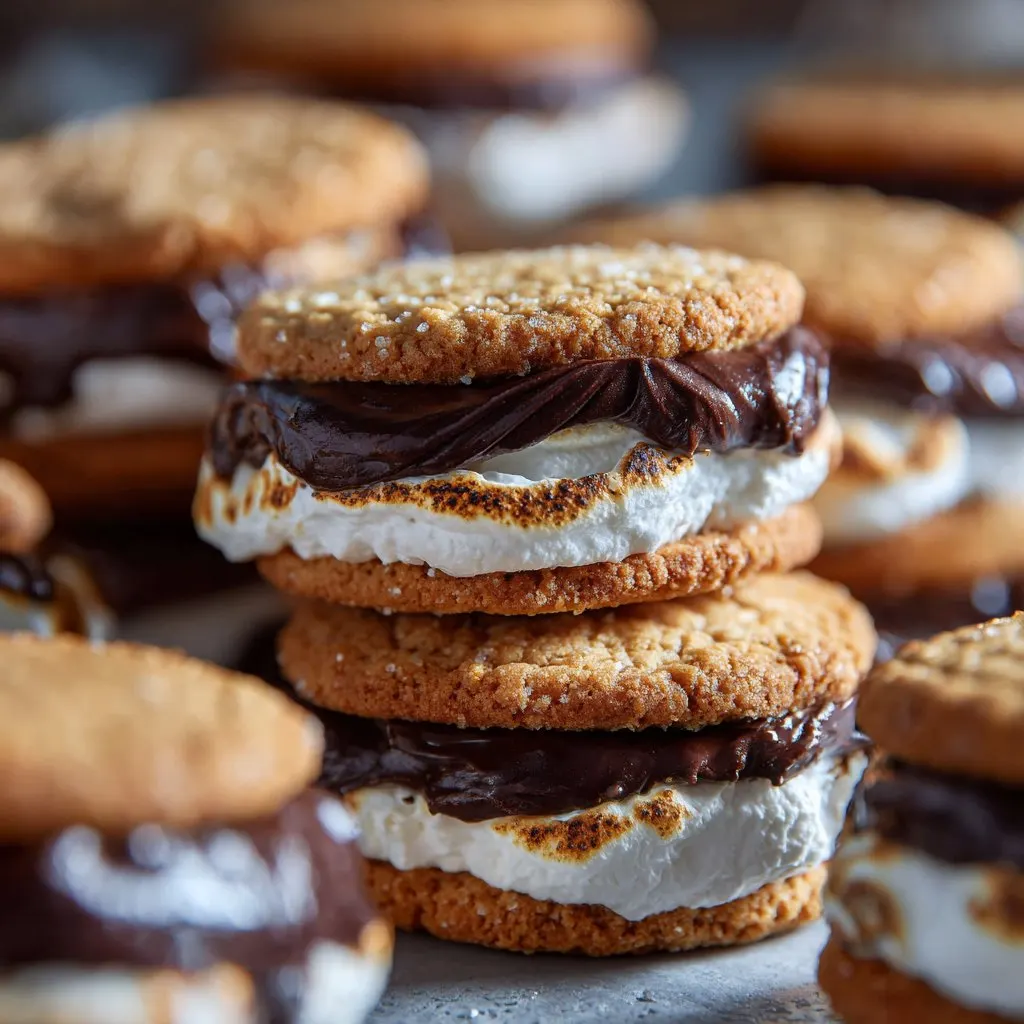 S’mores Cookies with Cream Cheese Filling – Crowd-Pleaser Dessert