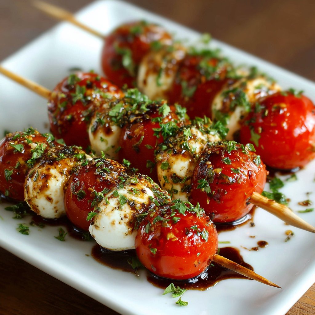 Caprese Salad Skewers – Vegetarian Appetizer