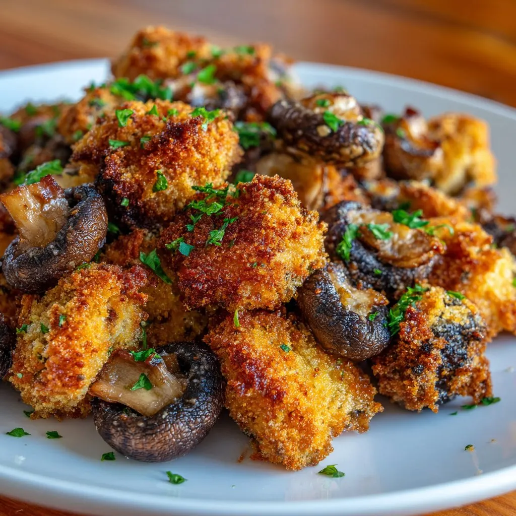 Crispy Breaded Mushrooms in Air Fryer