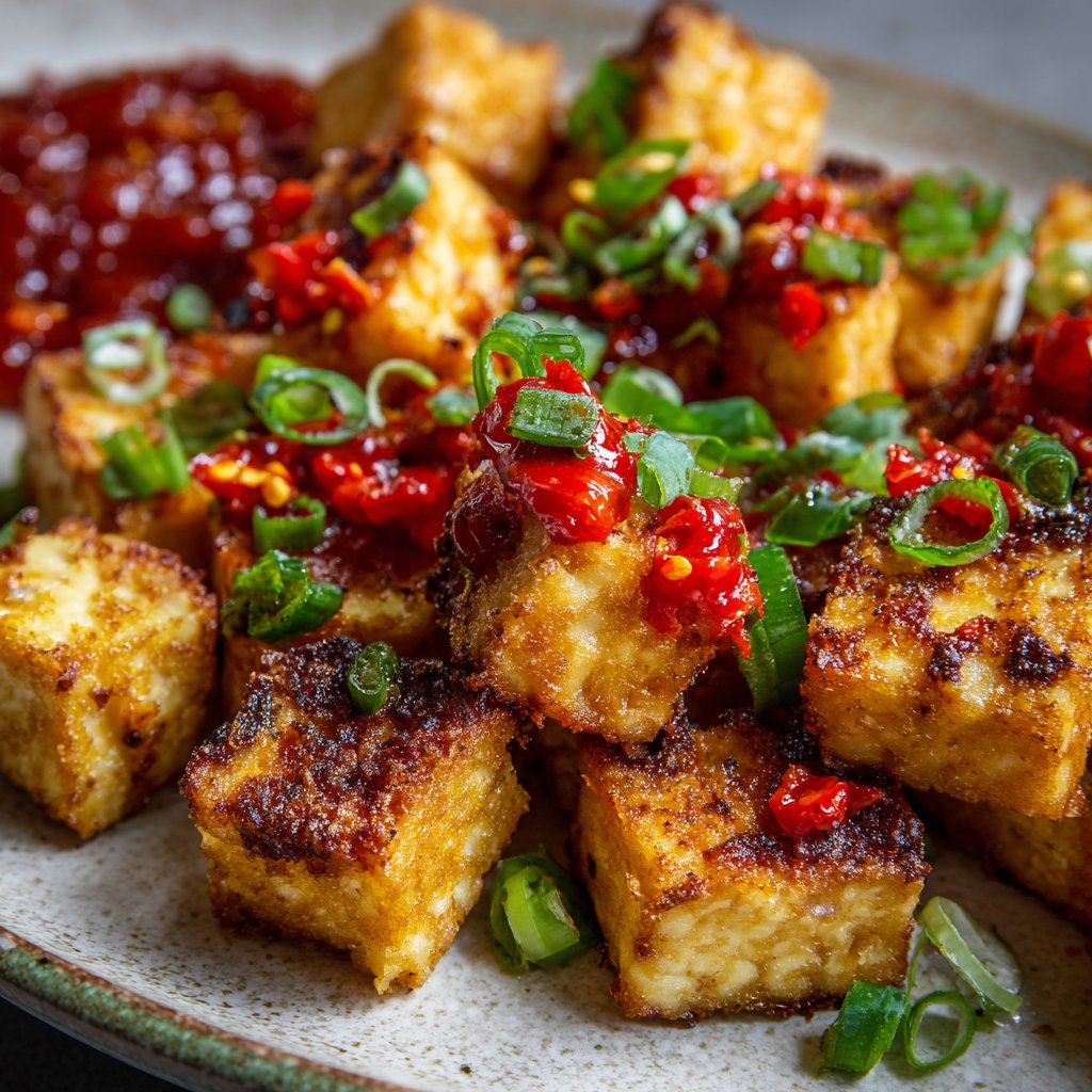 Air Fryer Crispy Tofu Cubes
