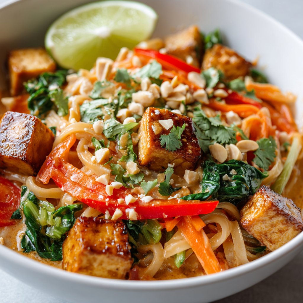 Vegetarian Thai Peanut Noodle Bowl Vegetarian Thai Peanut Noodle Bowl