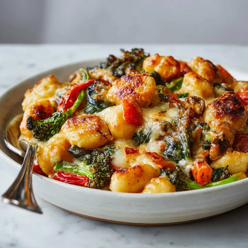 Cheesy Gnocchi Bake with Fall Veggies