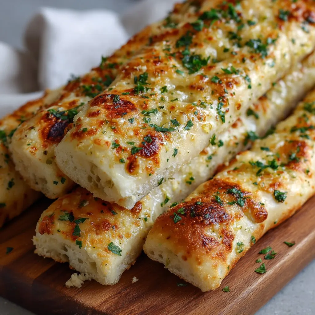 Buttery Garlic Breadsticks from Scratch