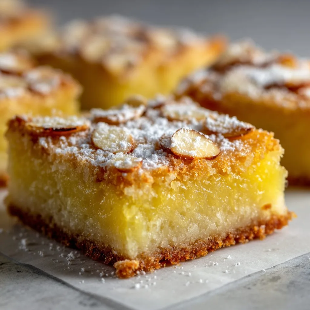 Zesty Lemon Bars with Almond Crust Zesty Lemon Bars with Almond Crust